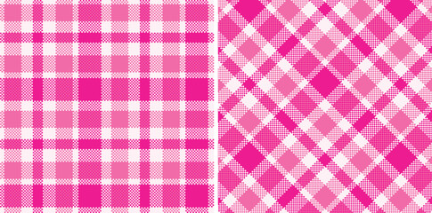 Spring Smoky Very Light Pink & Metallic Bubblegum Seamless Madras Plaid Textile Design