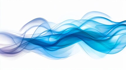 Fototapeta premium Dreamlike Swirling Blue Smoke with Elegant Motion and Transparency