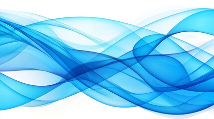 Fototapeta premium Vibrant Blue Smoke Tendrils Coiling and Swirling in a Fluid Ethereal Motion