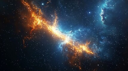 Obraz premium Beautiful Vector Space Galaxy Background for Creative Projects and Designs