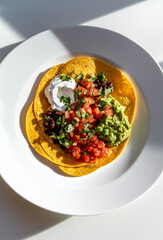 Tacos with guacamole and spices