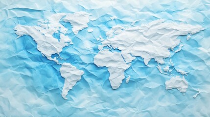 Obraz premium Weather Map Paper Texture for Geographical Themes: Aesthetic Background for Weather Forecasting, Geography Research, Educational Materials and Cartography