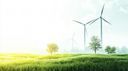 Professional White Background for Clean Energy Themes - Aspect Ratio 16:9 Version 6