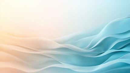 Abstract flowing pastel blue and peach waves