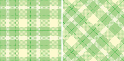 Spring Pastel Mint Green & Warm Green Seamless Madras Plaid Textile Design