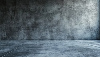 Empty, modern, concrete interior space