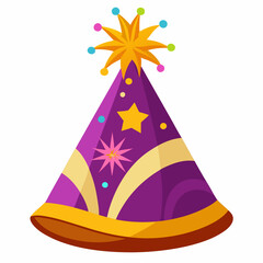 decorative party hat with glitter details