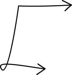 Hand-drawn Double Direction Arrow Icons, double arrows, hand-drawn arrows, sketch arrows, doodle arrows, vector arrows