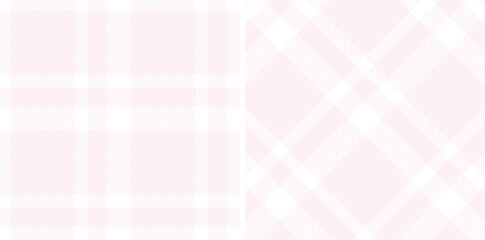 Spring Seamless Madras Plaid featuring Light White and Deep Very Light Pink Textile Design