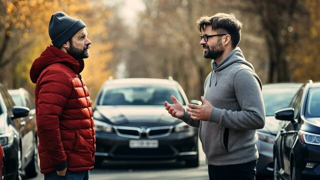 Conflict between drivers after a road incident