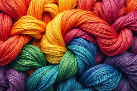 Ai sfondo fili di lana colorati 04