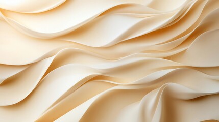 Obraz premium Creamy, undulating waves of pale beige, creating a soft, flowing texture