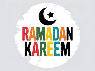 Obraz premium Ramadan Kareem in with glowing text