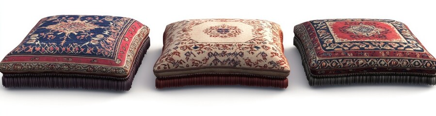 Decorative Floor Cushions with Intricate Patterns