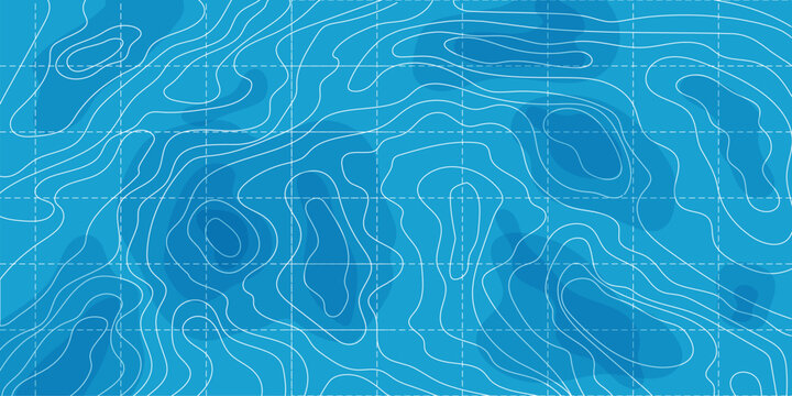 Topographic map lines retro geometric abstract relief tot view template. Land or water texture, grid contour. Topo with elevation, geography scheme and the terrain path.