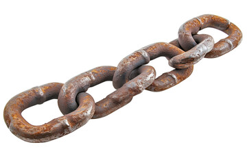 Obraz premium Broken Metal Chain Link Isolated on Transparent Background