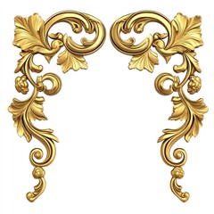 Ornate gold decorative corner elements