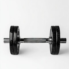 Naklejka premium Weightlifting dumbbell, isolated on white
