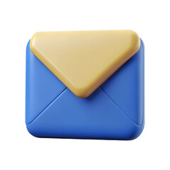 envelope icon message box icon email icon plastic 3D render, 3D icon, email envelope, 