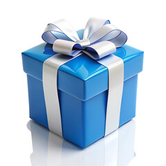 Obraz premium blue gift box