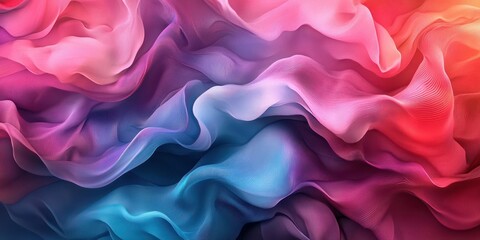 Obraz premium Colorful flowing fabric patterns create a vibrant abstract background with a blend of pink, purple, and blue hues