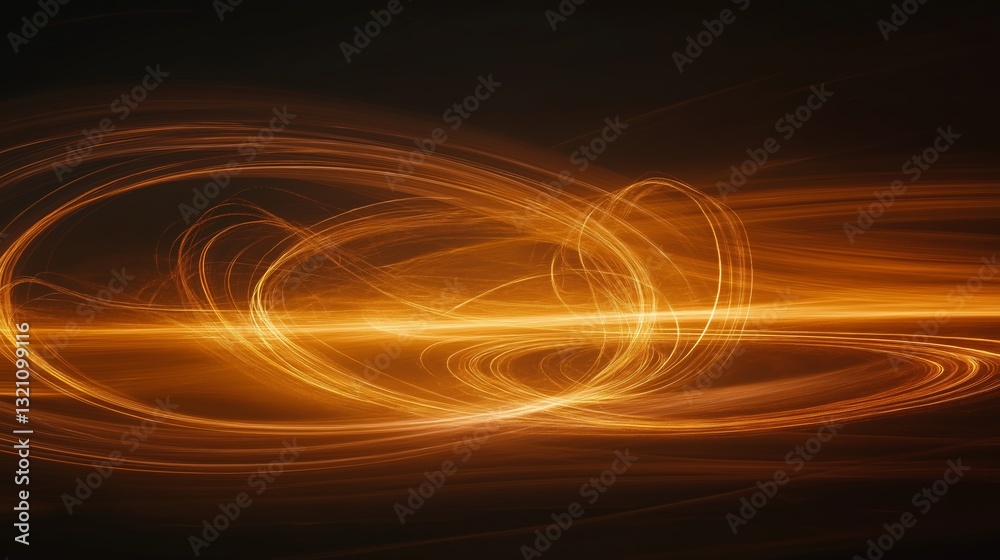 Poster abstract visualization of dynamic radio waves creating fluid motion patterns