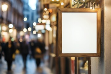 Empty signboard outdoors, urban setting