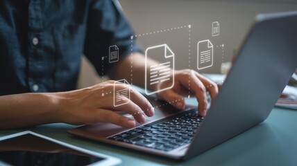 Digital Document Management: Streamlining Workflow on Laptop
