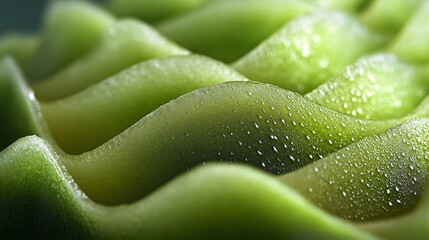 Obraz premium Photography of a honeydew melon sliced into elegant thin pieces