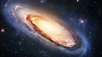 Obraz premium Beautiful Vector Realistic Galaxy Background for Creative Design Projects