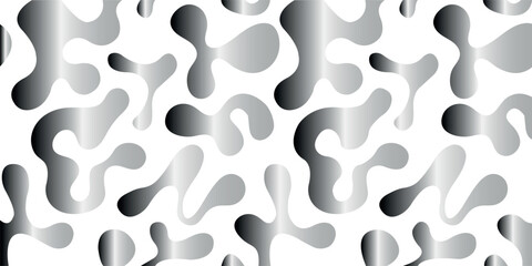 Organic Fluid Shapes. Modern Abstract Monochrome Art with Smooth Gradients. Vector illustration.