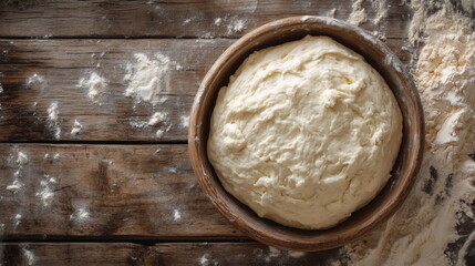 yeast dough on the table