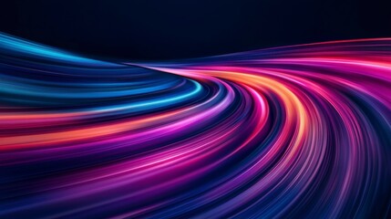 Abstract background of light painting trails in vibrant colors
