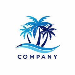 vector illustration of a tropical island