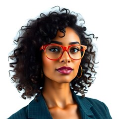women with glasses, orange glasses, digital art, illustration, portrait, female, fashion, style, modern, contemporary, graphic, design, artwork, creative, artistic, visual, image, trendy, fashionable,