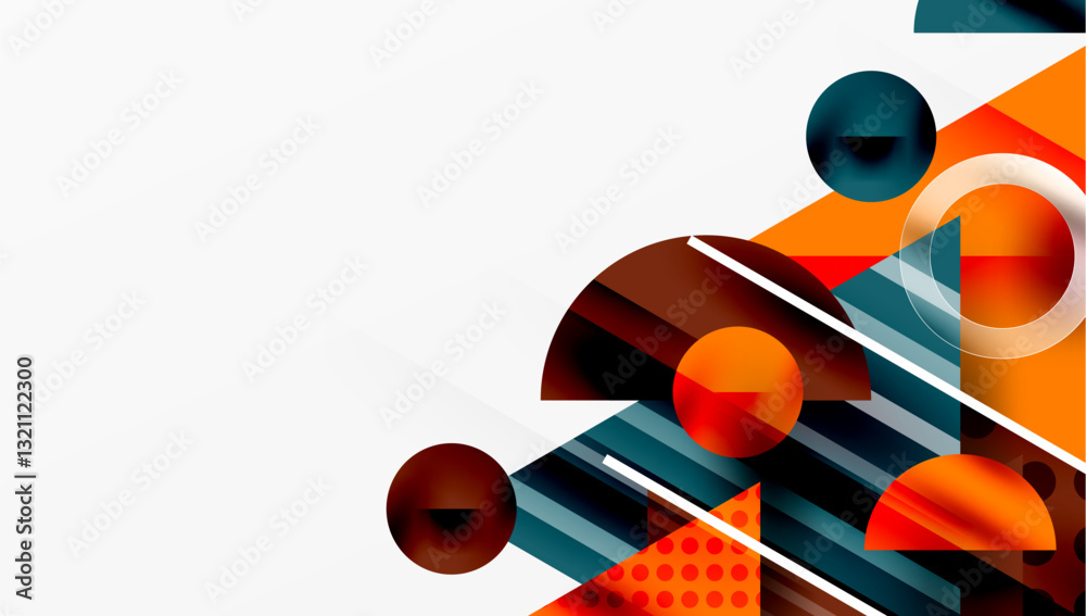 Aufkleber Modern geometric background - overlapping triangles with smooth gradients and semi-transparency