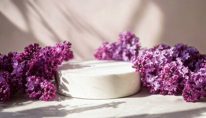 Tranquil Botanical Arrangement on Elegant Marble Stand &ndash; Pastel Theme