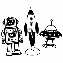 space rocket vector illustration, eps file 