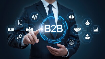 Fototapeta premium Business-to-Business (B2B) Marketing Strategy and Technology