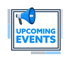 Megaphone making advertising for upcoming events