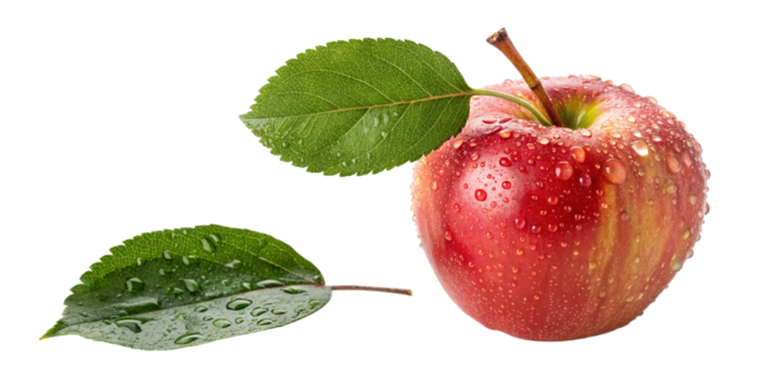 Red apple with green leaf isolated, apple, red, fruit, food, isolated, white, healthy, fresh, leaf, sweet, diet, delicious, ripe, freshness, juicy, nature, green, organic, vegetarian, juice, water, na
