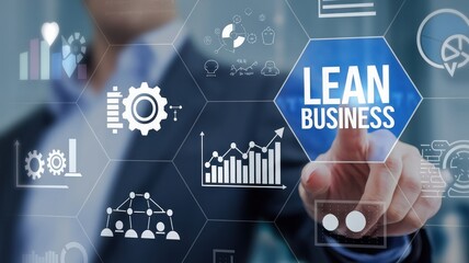 Fototapeta premium Lean Business Strategy: Optimizing Efficiency and Productivity