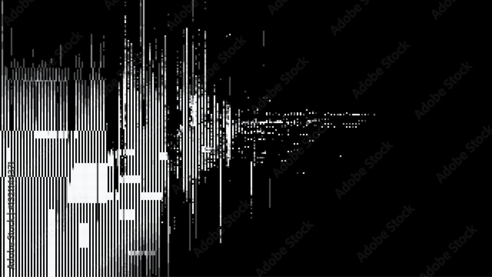 Poster Abstract glitch effect background. digital art. pixel glitch texture. Data visualization concept. digital distortion and noise effect. banner or poster. Vector Illustration.
