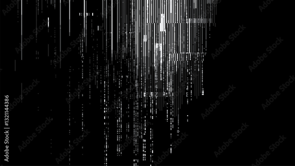 Poster Abstract glitch effect background. digital art. pixel glitch texture. Data visualization concept. digital distortion and noise effect. banner or poster. Vector Illustration.