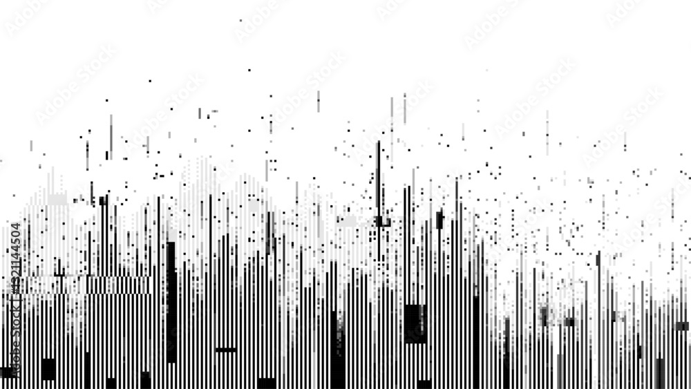 Poster Abstract glitch effect background. digital art. pixel glitch texture. Data visualization concept. digital distortion and noise effect. banner or poster. Vector Illustration.