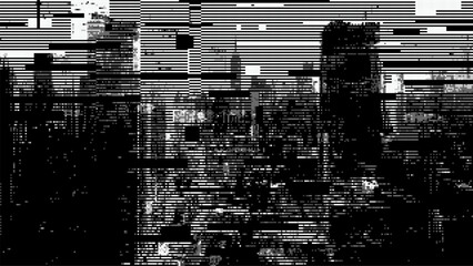 Abstract glitch effect background. digital art. pixel glitch texture. Data visualization concept. digital distortion and noise effect. banner or poster. Vector Illustration. © hiten666