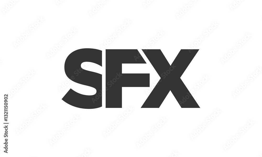 Poster sfx logo design template with strong and modern bold text. initial based vector logotype featuring s