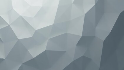 Fototapeta premium Geometric white polygon pattern on gray backdrop, modern design, graphic
