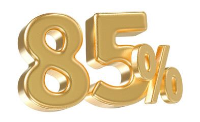 Obraz premium Number Gold 3D Render