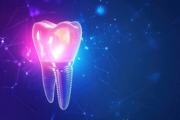 Bright abstract background showcasing the fast healing properties of dental implants with energetic lightning bolt effects